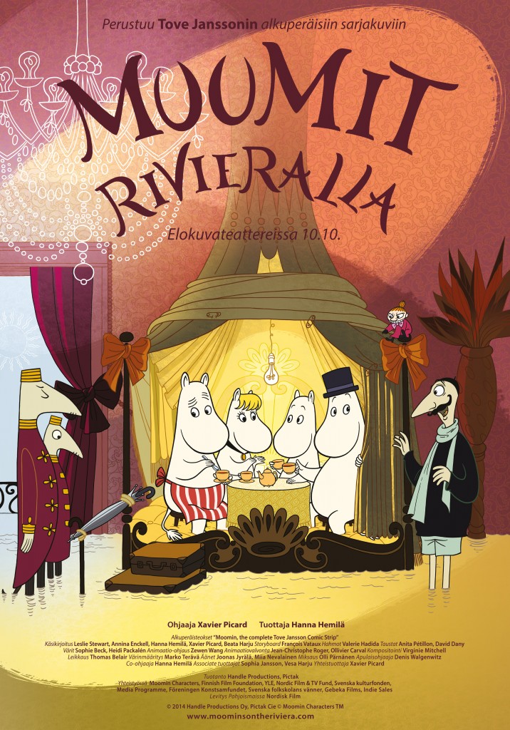 Muumit Rivieralla - the Finnish poster for Moomins on the Riviera